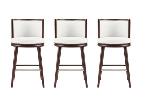 Evalyn Barstool in White (set of 3) - Ornate Home