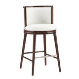 Evalyn Barstool in White (set of 3) - Ornate Home