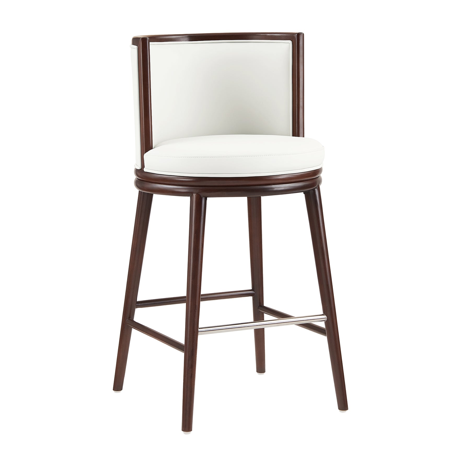 Evalyn Barstool in White (set of 3) - Ornate Home