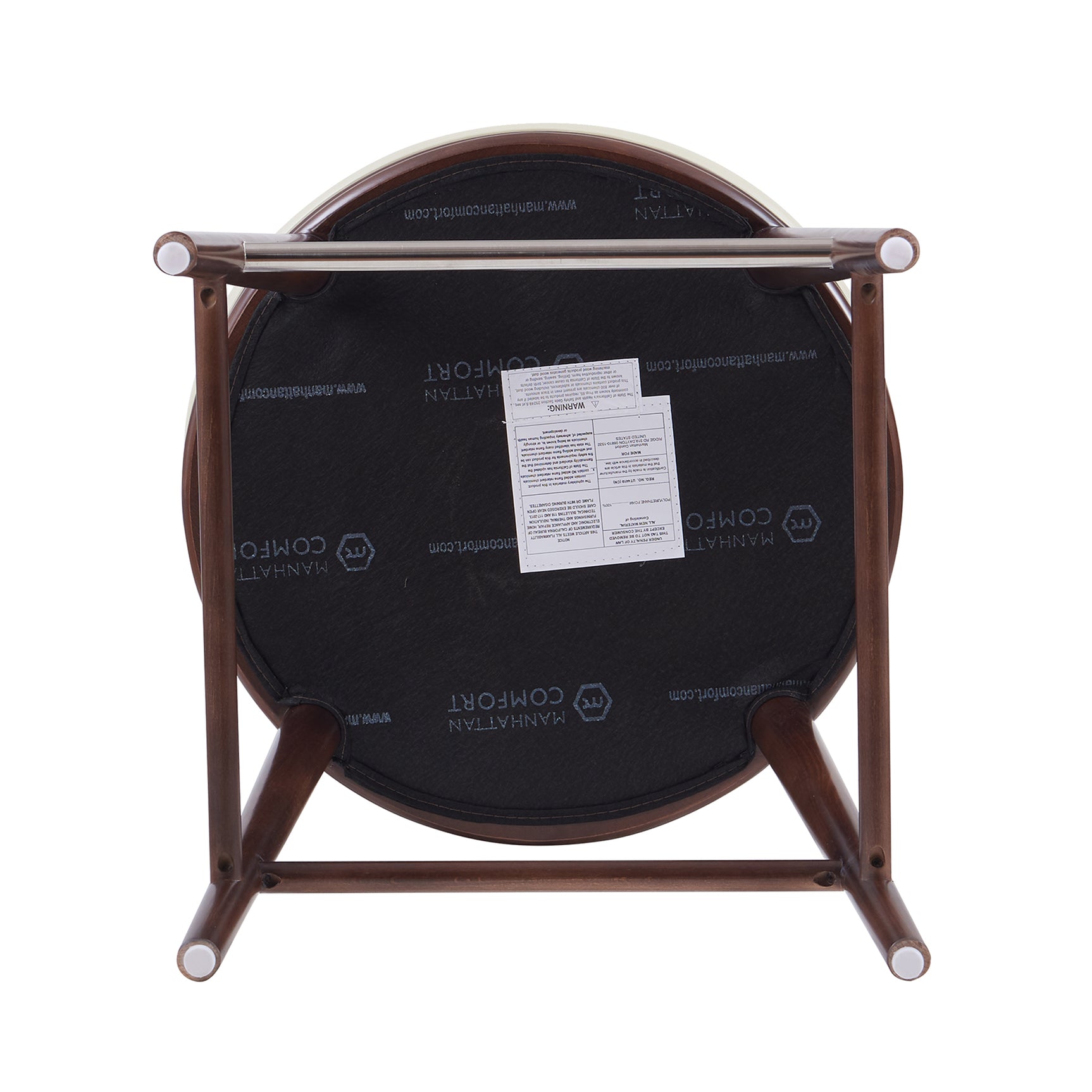 Evalyn Barstool in White (set of 3) - Ornate Home