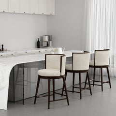 Evalyn Counter Stool in Cream - Ornate Home
