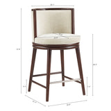 Evalyn Counter Stool in Cream (set of 2) - Ornate Home