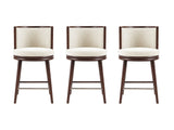 Evalyn Counter Stool in Cream (set of 3) - Ornate Home