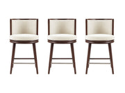 Evalyn Counter Stool in Cream (set of 3) - Ornate Home