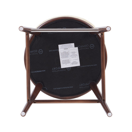 Evalyn Counter Stool in Cream (set of 3) - Ornate Home