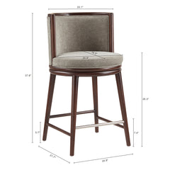 Evalyn Counter Stool in Dove - Ornate Home