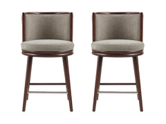 Evalyn Counter Stool in Dove (set of 2) - Ornate Home