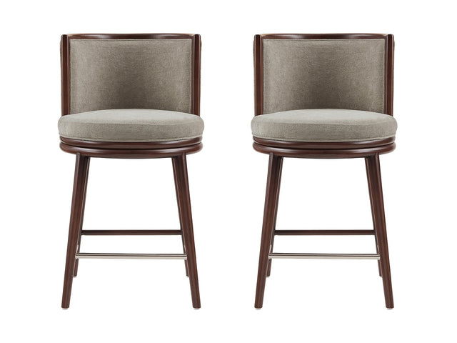 Evalyn Counter Stool in Dove (set of 2) - Ornate Home