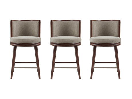 Evalyn Counter Stool in Dove (set of 3) - Ornate Home