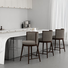 Evalyn Counter Stool in Dove (set of 3) - Ornate Home