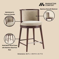 Evalyn Counter Stool in Natural - Ornate Home