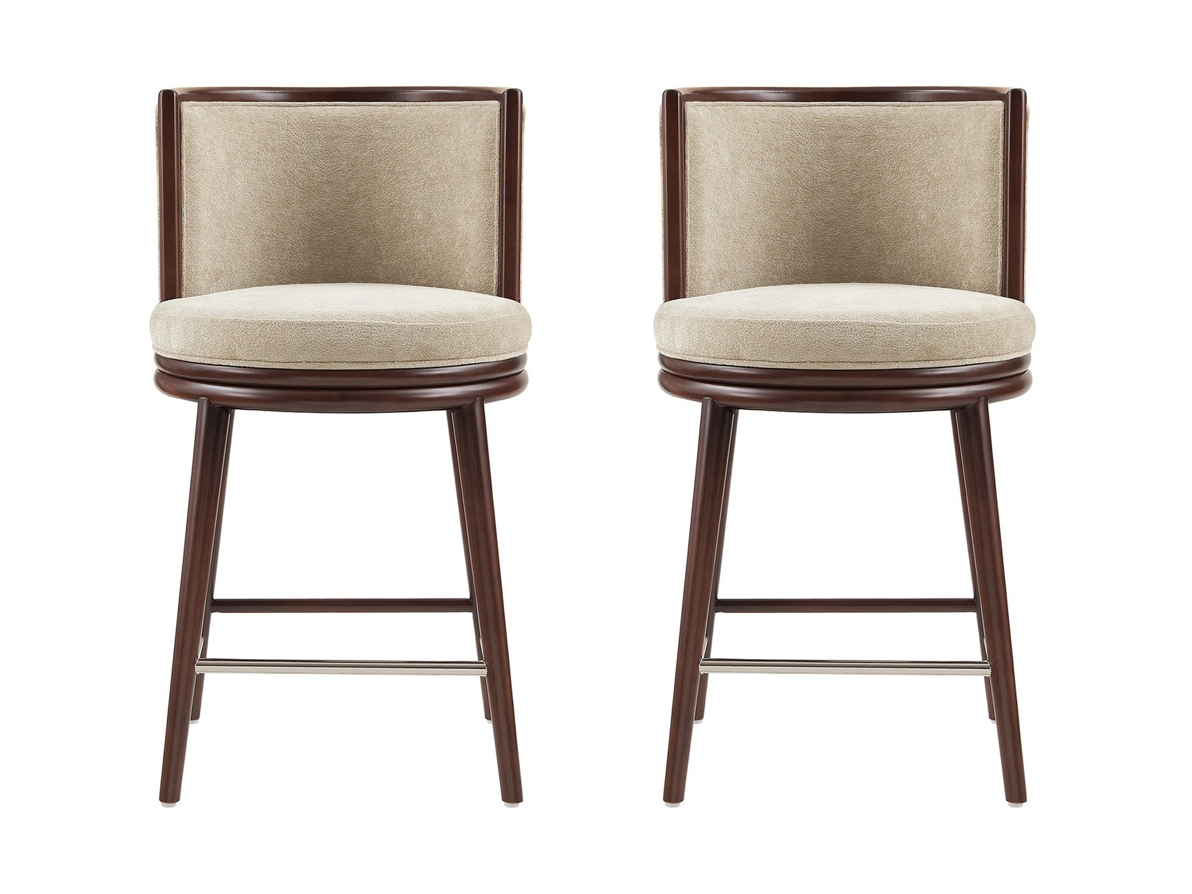 Evalyn Counter Stool in Natural (set of 2) - Ornate Home