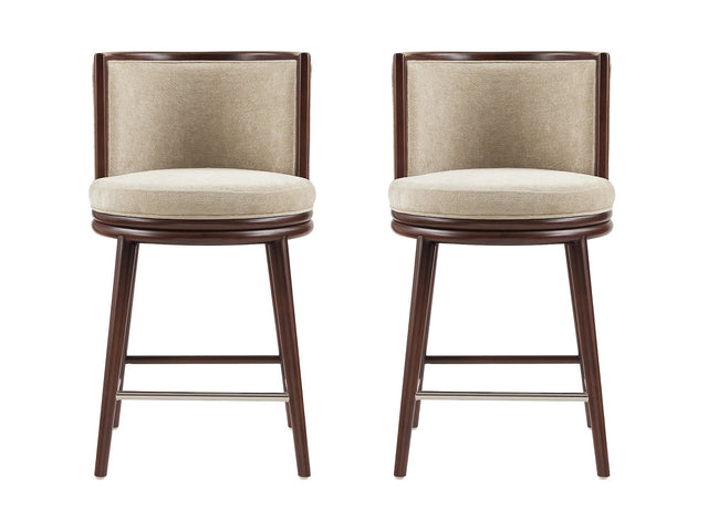 Evalyn Counter Stool in Natural (set of 2) - Ornate Home