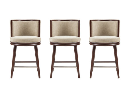 Evalyn Counter Stool in Natural (set of 3) - Ornate Home