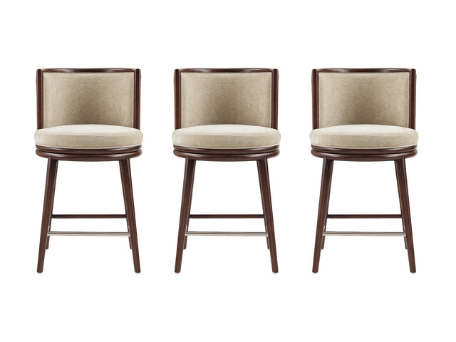 Evalyn Counter Stool in Natural (set of 3) - Ornate Home