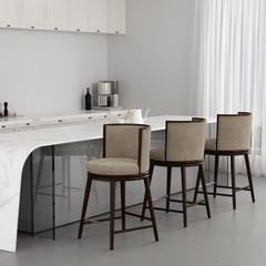 Evalyn Counter Stool in Natural (set of 3) - Ornate Home