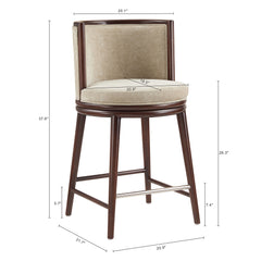 Evalyn Counter Stool in Natural (set of 3) - Ornate Home