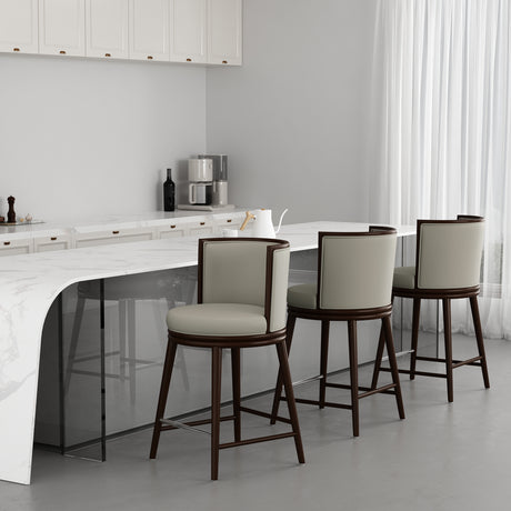 Evalyn Counter Stool in Stone - Ornate Home