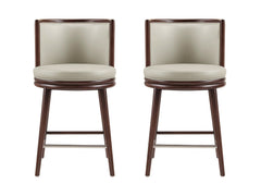 Evalyn Counter Stool in Stone (set of 2) - Ornate Home