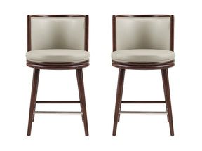 Evalyn Counter Stool in Stone (set of 2) - Ornate Home
