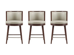 Evalyn Counter Stool in Stone (set of 3) - Ornate Home