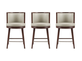 Evalyn Counter Stool in Stone (set of 3) - Ornate Home