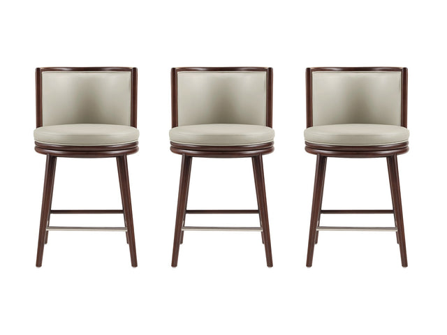 Evalyn Counter Stool in Stone (set of 3) - Ornate Home