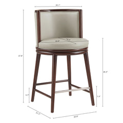 Evalyn Counter Stool in Stone (set of 3) - Ornate Home