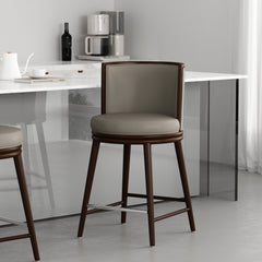 Evalyn Counter Stool in Taupe - Ornate Home