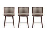 Evalyn Counter Stool in Taupe (set of 3) - Ornate Home