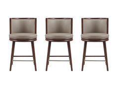 Evalyn Counter Stool in Taupe (set of 3) - Ornate Home