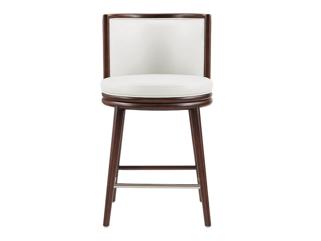 Evalyn Counter Stool in White - Ornate Home