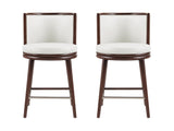 Evalyn Counter Stool in White (set of 2) - Ornate Home