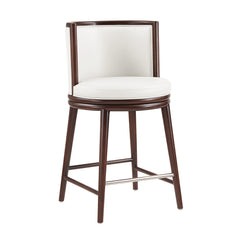 Evalyn Counter Stool in White (set of 2) - Ornate Home