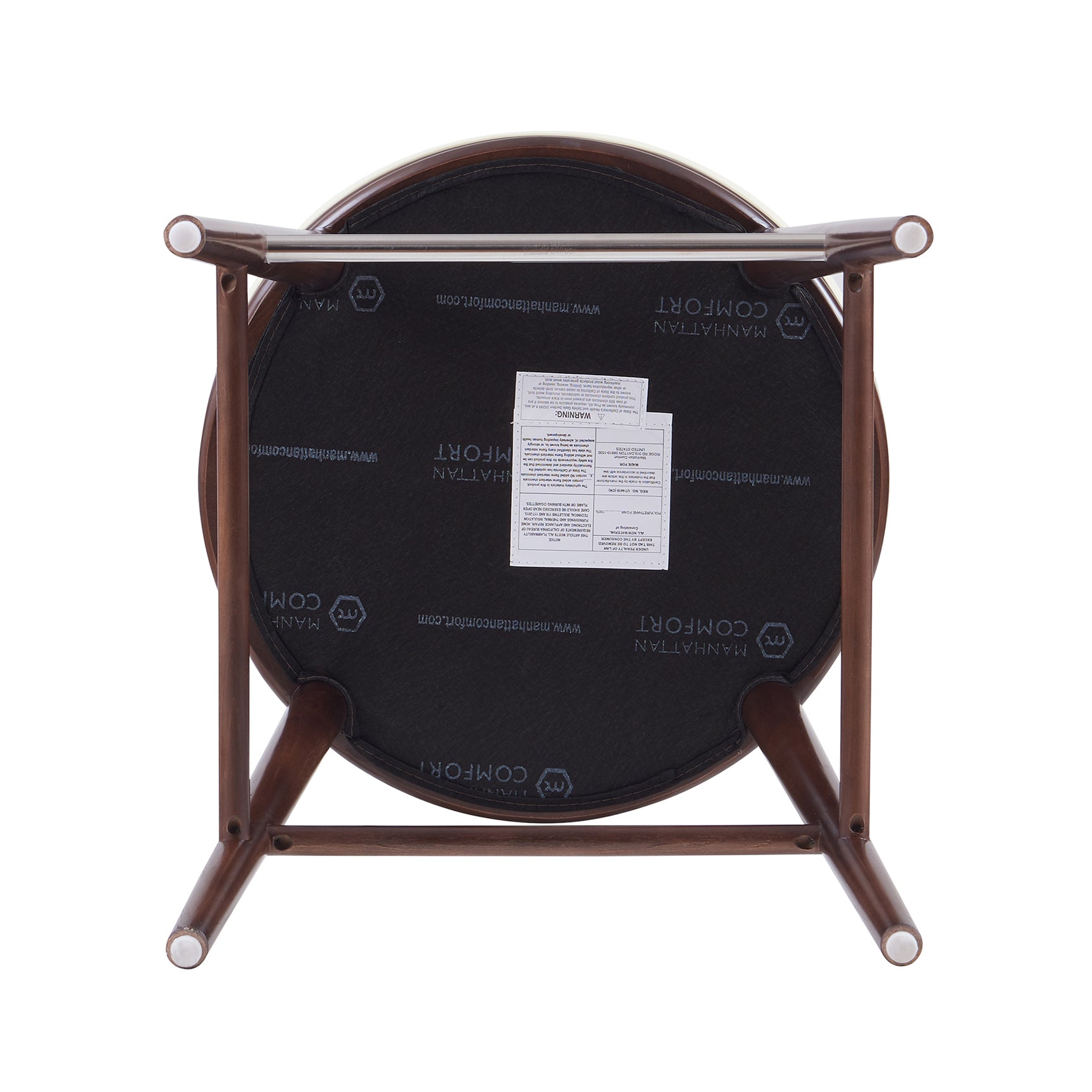 Evalyn Counter Stool in White (set of 2) - Ornate Home