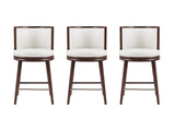 Evalyn Counter Stool in White (set of 3) - Ornate Home