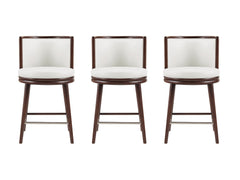 Evalyn Counter Stool in White (set of 3) - Ornate Home