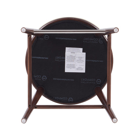 Evalyn Counter Stool in White (set of 3) - Ornate Home