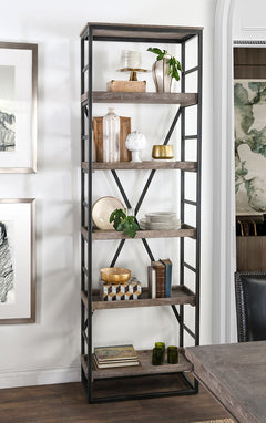 Evan Brown Bookshelf - Ornate Home