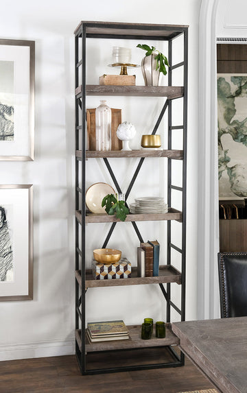 Evan Brown Bookshelf - Ornate Home