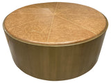 Evan Chestnut Brown/Brass Coffee Table w/Casters - Ornate Home
