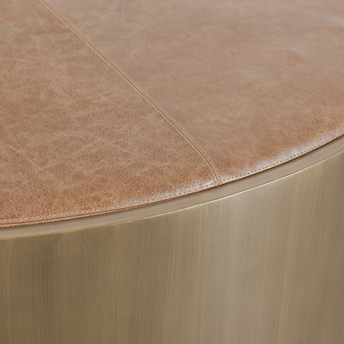 Evan Chestnut Brown/Brass Coffee Table w/Casters - Ornate Home