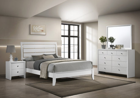 Evan White Full Panel Bed - Ornate Home