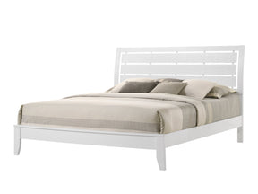 Evan White King Panel Bed - Ornate Home
