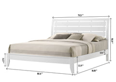 Evan White King Panel Bed - Ornate Home