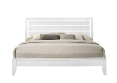Evan White King Panel Bed - Ornate Home