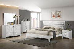 Evan White King Panel Bed - Ornate Home
