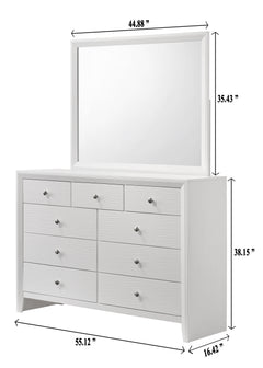 Evan White Panel Bedroom Set - Ornate Home