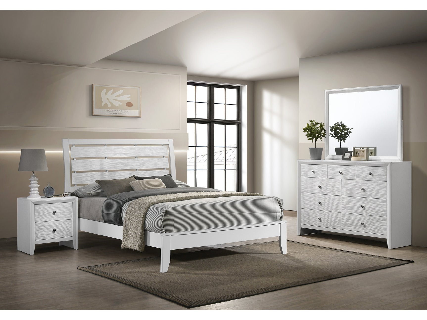 Evan White Panel Bedroom Set - Ornate Home