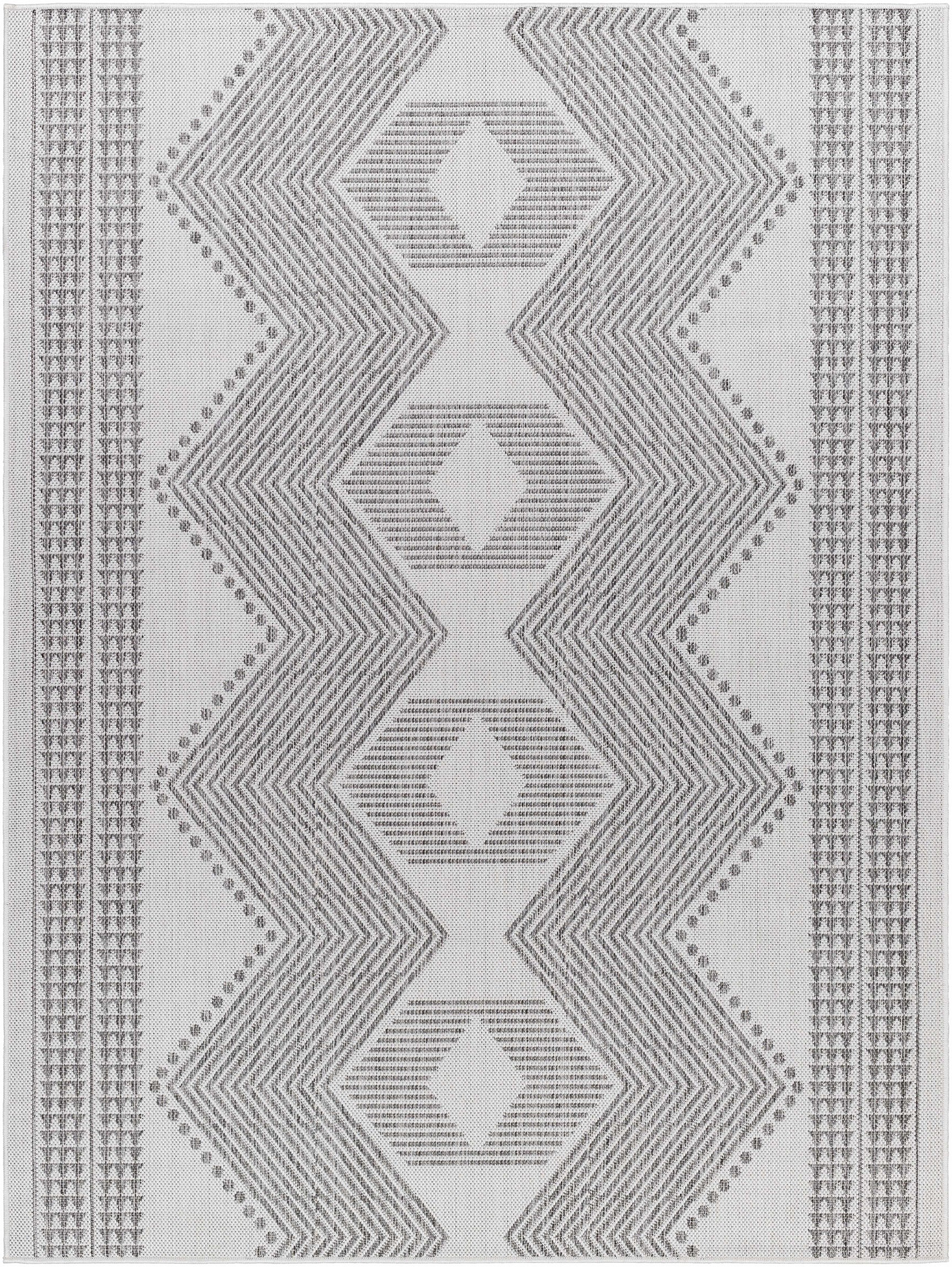 Evana Gray Outdoor Area Rug - Clearance - Ornate Home
